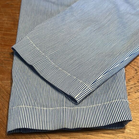 Talbots TheβWeekend Chino Pants 10 blue and white stripe - Picture 12 of 13